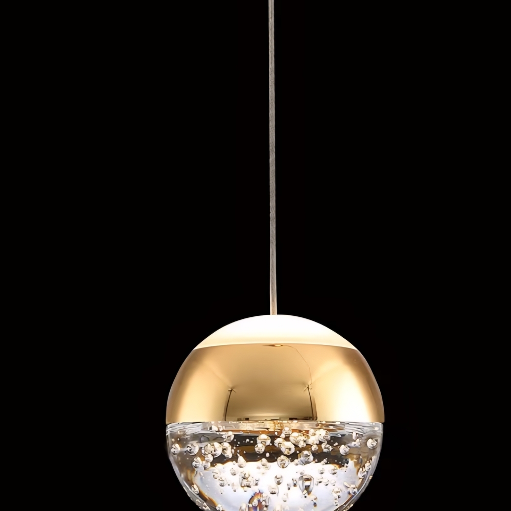 Gold and Clear Pendant Light